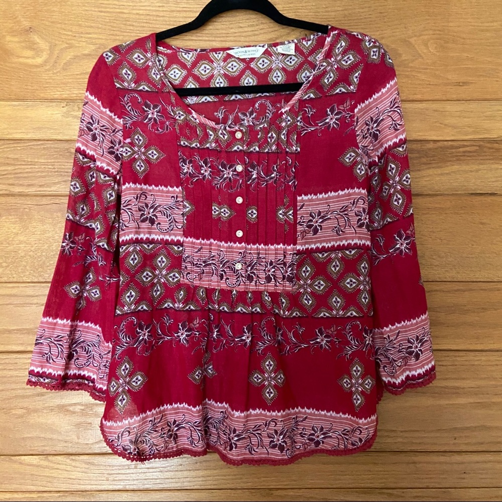 Denim & Supply Ralph Lauren red boho blouse